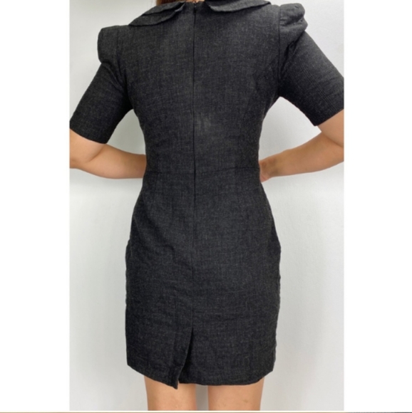 Cue Vintage black Silver Lurex mini dress in size 14 - Picture 3 of 11